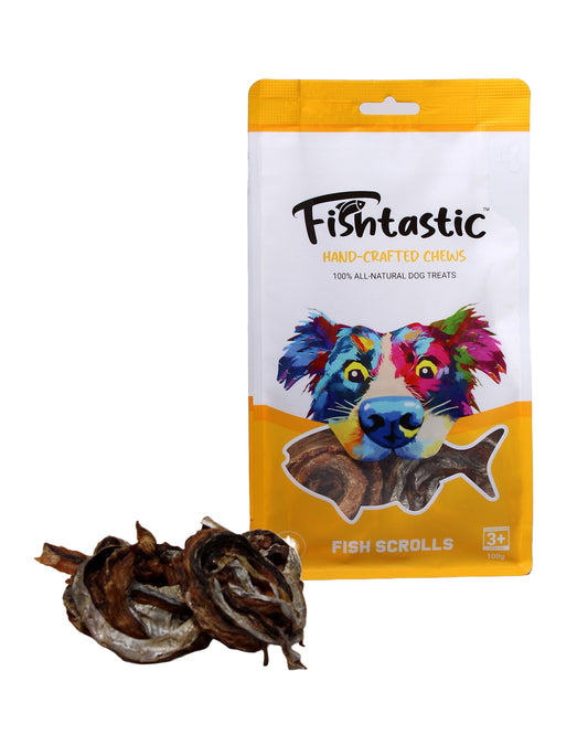 Fishtastic - Fish Scrolls - Hand Crafted Chews - 100gram